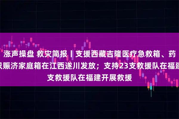 涨声操盘 救灾简报丨支援西藏吉隆医疗急救箱、药品；600只赈济家庭箱在江西遂川发放；支持23支救援队在福建开展救援