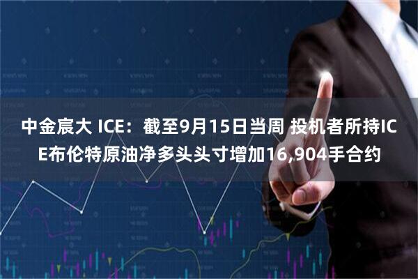 中金宸大 ICE：截至9月15日当周 投机者所持ICE布伦特原油净多头头寸增加16,904手合约